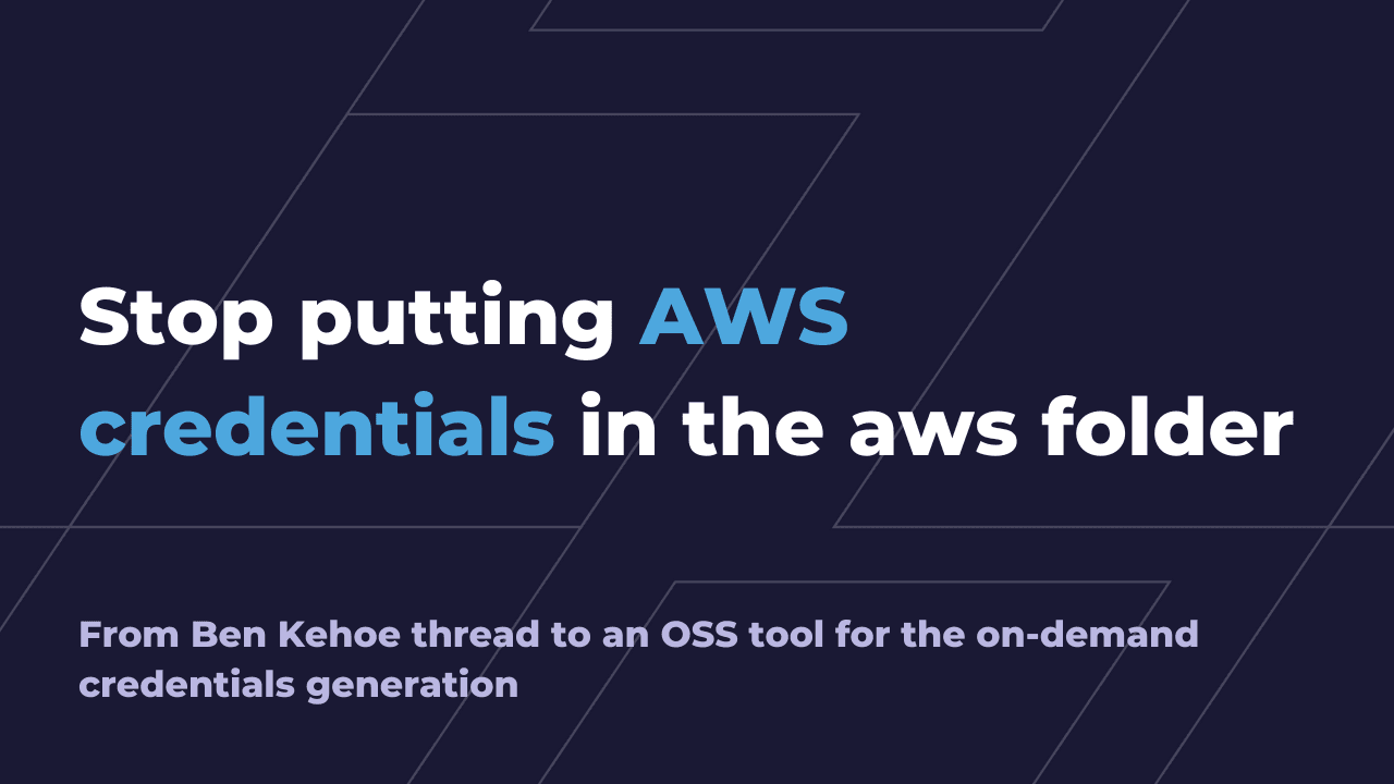 Stop putting AWS credentials in the aws folder