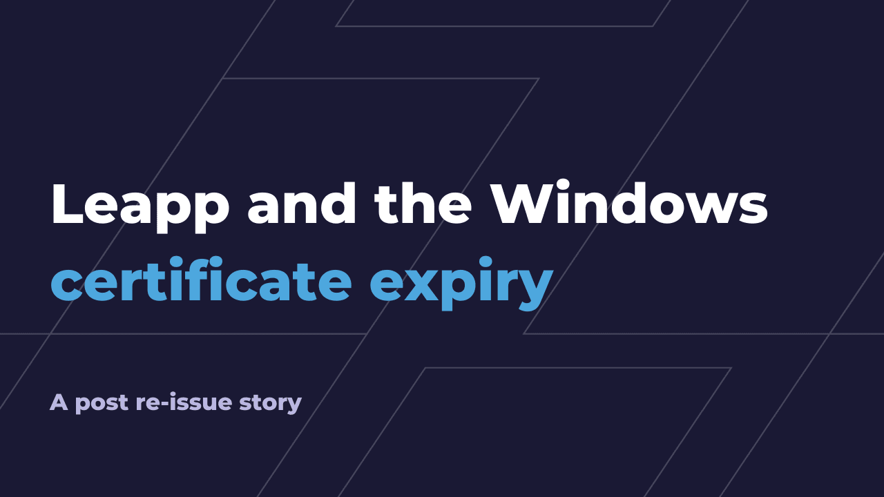 Leapp and the Windows Certificate expiry
