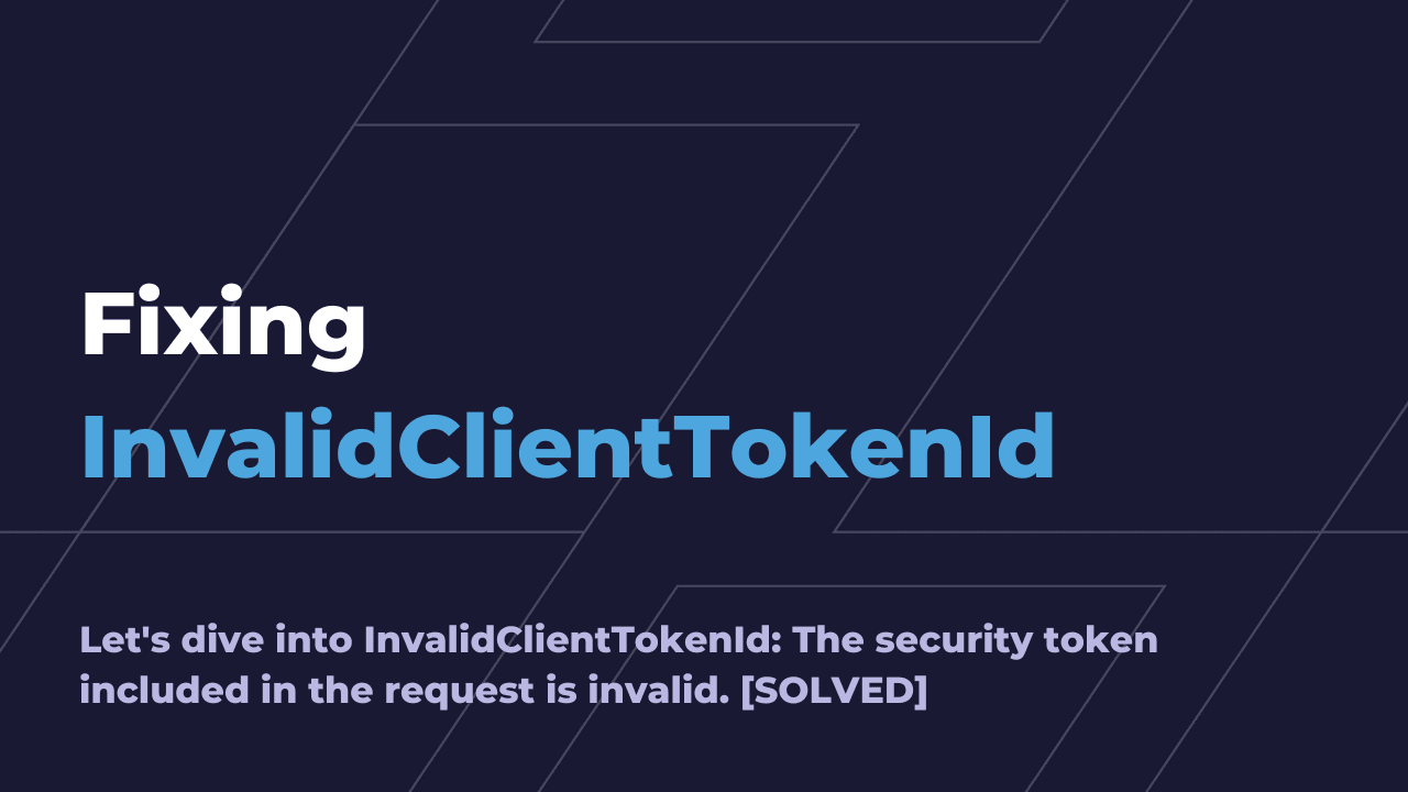 How to fix aws InvalidClientTokenId: The security token included in the request is invalid.